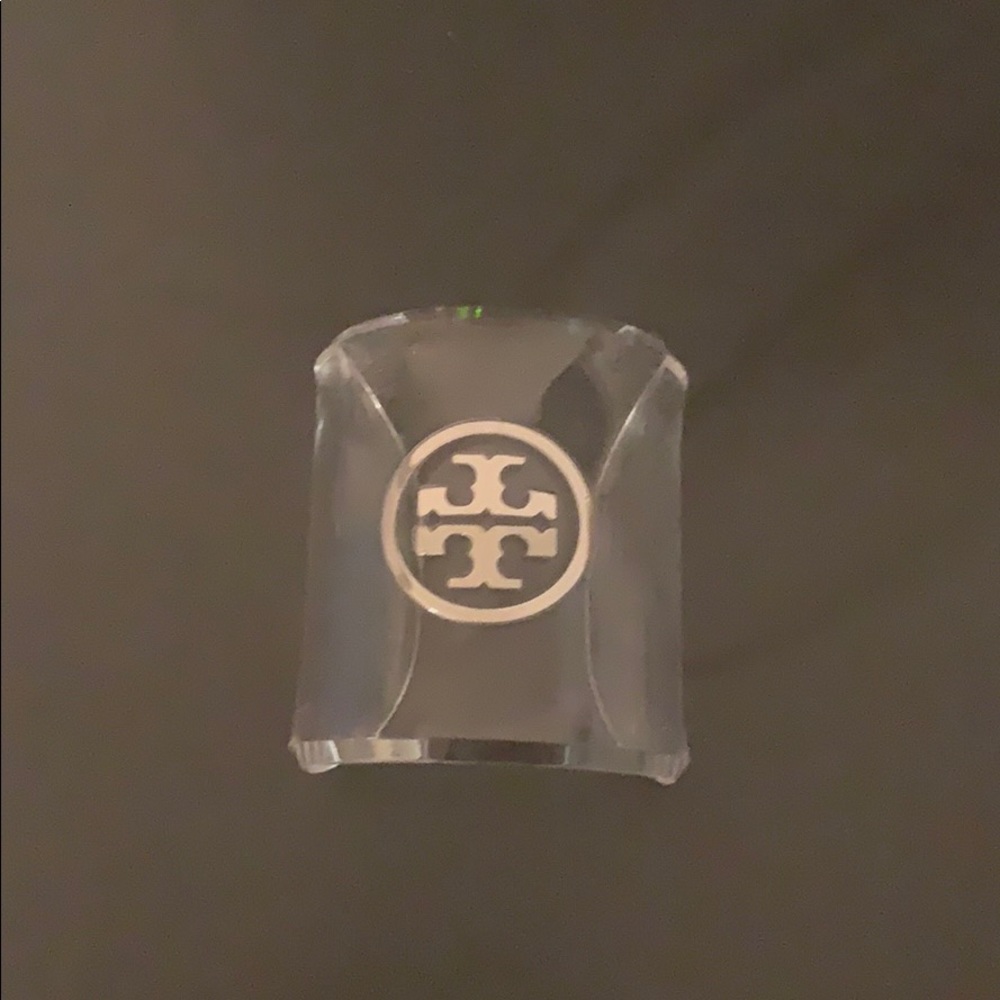 Tory Burch lucite clear cuff bracelet
